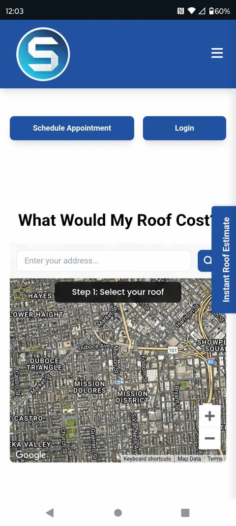 Instant Roof Quote Mobile